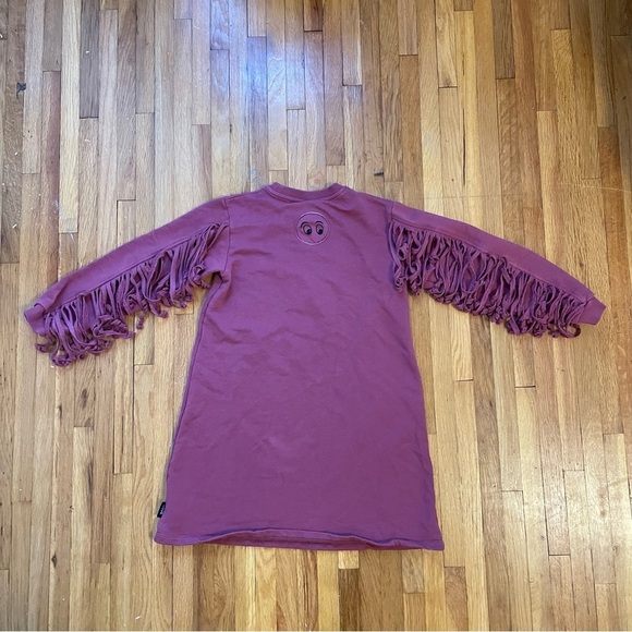 Loud Apparel Time to Go Maroon A-Line Dress Girls Size 12 Organic Cotton - Picture 10 of 12